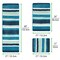 mDesign Striped Microfiber Bathroom Spa Mat Rugs/Runner, Set of 3